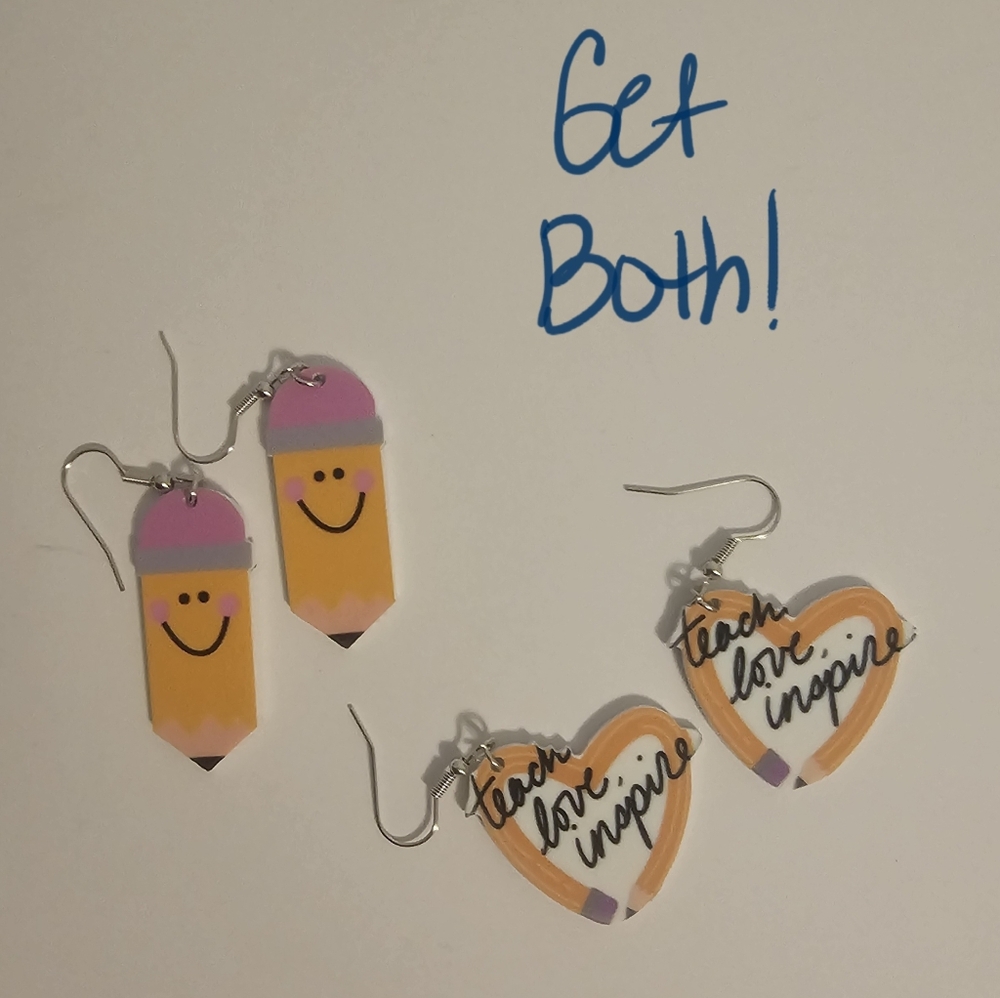 Teacher Pencil Earring Bundle - 2 pairs!